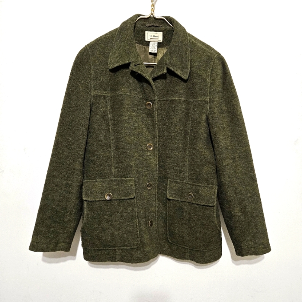 Women's L.L.Bean Green Coat Size M